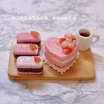 🧸苺スペシャル🍓スイーツセット　ミニチュアフード　ミニチュアスイーツ　バレンタイン💌