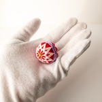 【再販】ミニ手まり（桜咲く　赤）可愛い日本の伝統工芸品　temari 