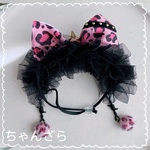 new🕺ワンギャル❤️レオパードカチューシャ(ピンク)