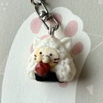 ねこの梅おにぎり （まん丸目）キーホルダー