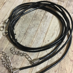 3本セット レザーネックレス2mm BK