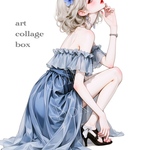 275  art collage box 人物ステッカー
