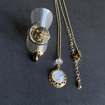【期間限定セット】〜New MOON "朔 ｻｸ"リングBlue MOON "叶ｶﾅｳ"〜ネックレスセット