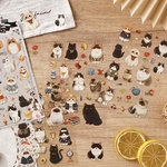 【2パックセット】もふもふ物語シリーズ 動物イラスト PETフレークシールわんちゃん、猫ちゃん
