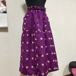 銘仙のスカート　両脇ポケット　裏付き