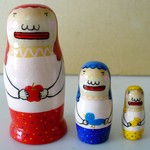 赤まきがみ青まきがみ黄まきがみ　マトリョーシカ