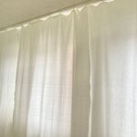 【送料込み/2枚】ジャーマンリネンの布　ホワイト　ビンテージ　モノグラムあり/なし　シーツ　カーテン　アップサイクルに！