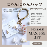 バックチャーム★にゃんにゃんぱっく★BIG SALE★MAX55％OFF★2点セット