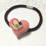 ハートのいちごみるくケーキヘアゴム