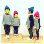 １３０☆オーバーＴシャツ☆ネイビー×ボーダー