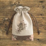 手刺繍きんちゃく(ブラウン)