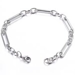 《stainless》20cm メンズライクなデザインチェーンブレスレット