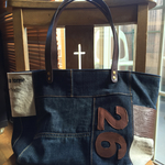 T様オーダー品60's ginza cube bag＜デニムリメイク>Mサイズ　  