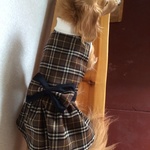 チェックハイネック リボンギャザーワンピース♥︎秋冬服