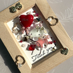 thankyou作品♡ハートいっぱいのありがとう♡ガラス シーグラスアート うさぎ