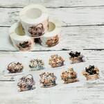 ３５％割引セール☆ロールシール　バスケットキャット　巻売り