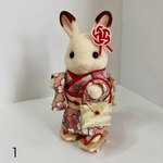 シルバニアファミリー　お母さん　着物　下駄　髪飾り　バッグ　ハンドメイド　-1