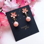 大人可愛い❤ 桜🌸 卒園🌸 卒業🌸入園🌸 入学🌸 ピンクオレンジ 揺れる♪ ピアス イヤリング レディース アクセサリー