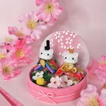 桃の節句(屏風)＊ねこのお雛様＊ちりめんつまみ細工