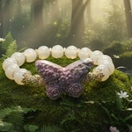 【送料無料】SP-1557✨🦋🌹 Rose Butterfly Bracelet🦋🌹✨パワーストーン✨ブレスレット✨天然石✨