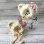 ふわふわ🧸くま耳帽子　