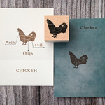 Cut Meat Diagram [ chicken ] [ラバースタンプ]