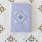 （文庫本）ハーダンガー刺繍のブックカバー（Wedgewood）④