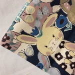 【オックス55×50】colorful rabbit・ネイビー