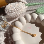 母乳ジュエリー　　　　　　　　　　　　　　　　　　　　　　小さな四角ネックレス