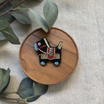 《郷土玩具シリーズ》ビーズ刺繍・チャグチャグ馬コブローチ《受注生産》