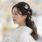 成人式  髪飾り ♡蝶々の髪飾りxパールセット♡ ウェディングフォト　結婚式　卒業式　七五三　前撮り　白無垢　振袖　袴　和装　ドレスヘア　OHANA