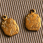 【2コセット】vintagewestgermany pendanttop＆charm "Paire d'oiseaux"鳥のつがい12✖️8㍉