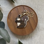 ◉新作《animaux・ビーズ刺繍》リスバッグチャーム《受注生産》