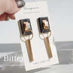 Bitter｜スクエア パーツ ゴールド 揺れる ピアス 大人 シンプル モード 上品 ギフト　プレゼント　サージカルステンレス　アレルギー対応　バレンタイン　入園式　入学式　卒園式　卒業式　フォーマ