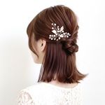 ♥️500 パール 小枝ピン / ゴールド ヘッドアクセサリー Uピン 結婚式 小枝 アクセサリー ヘアピン ブライダル ヘッドドレス