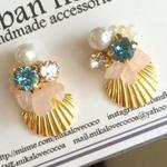 シェルマリンビジューピアス　No,69