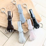 キークリップ　【キラキラうさぎ】　キーホルダー　クリップ　鍵　チャーム　うさぎ　ウサギ