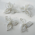   「#D70125」新作  パール　フラワー　カボション