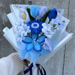 モールフラワー アゲハ蝶 ブルー プレゼント