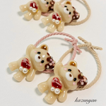 チョコがけクマちゃんのミニヘアゴム