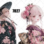 original sticker « no.7827 »     //     人物ステッカー オリジナルステッカー オリジナル人物ステッカー ステッカー cotton melody ミニステッカー