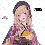 original sticker « no.7895 »     //     人物ステッカー オリジナルステッカー オリジナル人物ステッカー ステッカー cotton melody