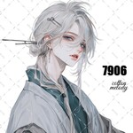 original sticker « no.7906 »     //     人物ステッカー オリジナルステッカー オリジナル人物ステッカー ステッカー cotton melody