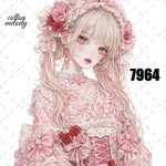 original sticker « no.7964 »     //     人物ステッカー オリジナルステッカー オリジナル人物ステッカー ステッカー cotton melody