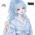 original sticker « no.7968 »     //     人物ステッカー オリジナルステッカー オリジナル人物ステッカー ステッカー cotton melody