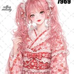 original sticker « no.7969 »     //     人物ステッカー オリジナルステッカー オリジナル人物ステッカー ステッカー cotton melody