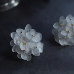 強度○　本物の紫陽花のピアス　イヤリング　ウェディングや贈り物ギフトにも　　N112