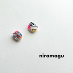 niramaguプレートレジンピアス