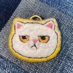 猫刺繍ブローチ　キーホルダー