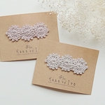 [パッチンピン] 2点セット Antique Lace (pink & white)